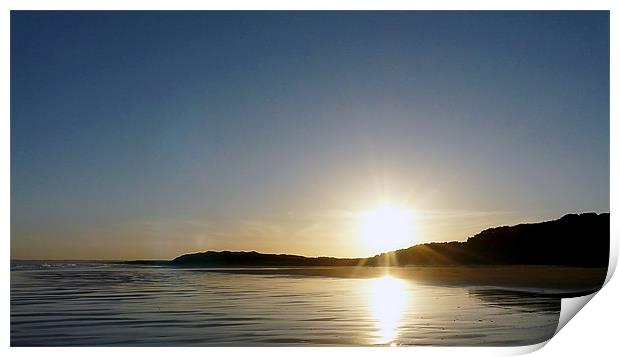 Sunset At Balmedie Beach, Aberdeenshire Print by Pat Carroll