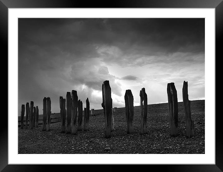 Sea Defences at Pett Levels Framed Mounted Print by Brian Sharland