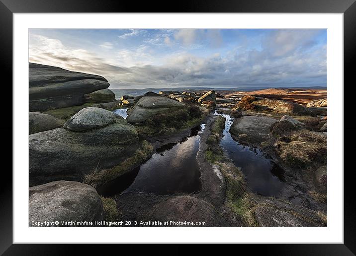 Stanage Edge, Along The Top Framed Mounted Print by mhfore Photography