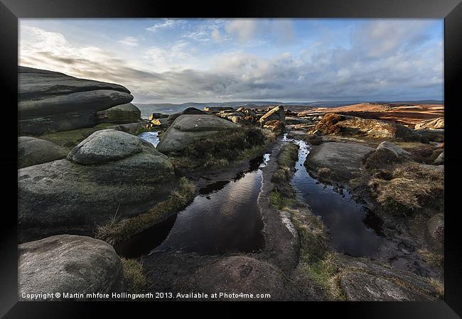 Stanage Edge, Along The Top Framed Print by mhfore Photography