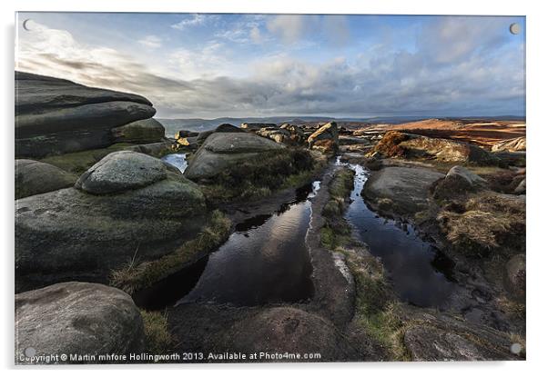 Stanage Edge, Along The Top Acrylic by mhfore Photography