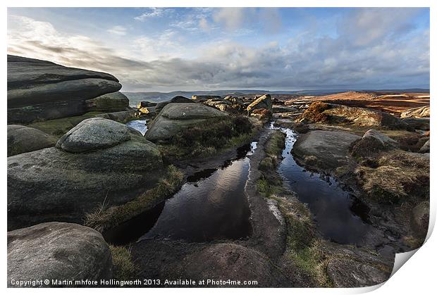 Stanage Edge, Along The Top Print by mhfore Photography