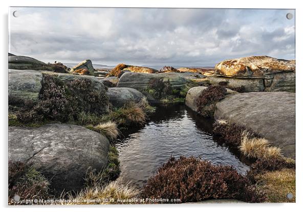 Stanage Edge Rock Pools Acrylic by mhfore Photography