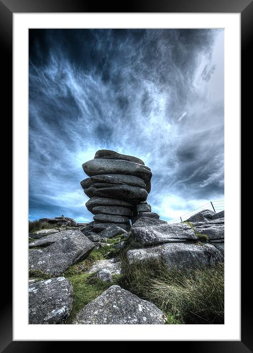 The Cheesering on Bodmin Moor Framed Mounted Print by Dave Bell