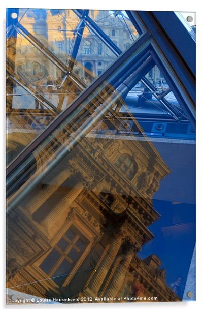 Richelieu Wing reflected in the glass of the IM Pe Acrylic by Louise Heusinkveld
