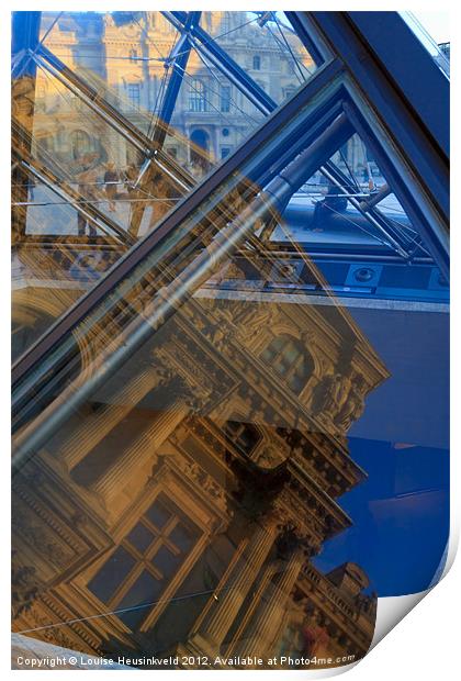 Richelieu Wing reflected in the glass of the IM Pe Print by Louise Heusinkveld