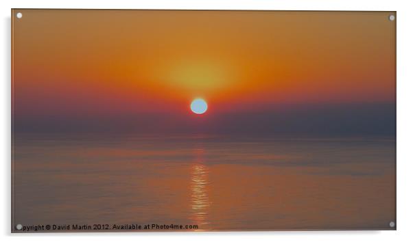 Sunset Acrylic by David Martin
