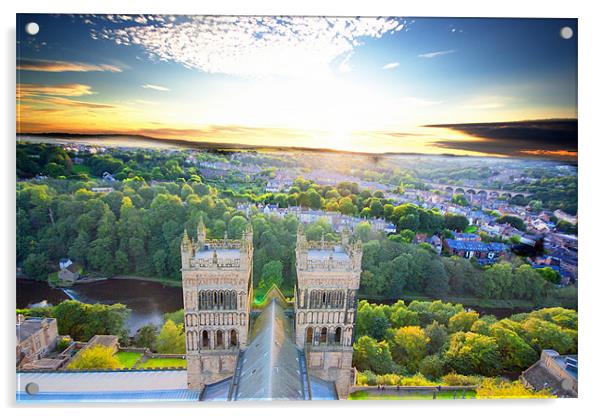Sunset over Durham Cathedral Acrylic by Jeff Brunton