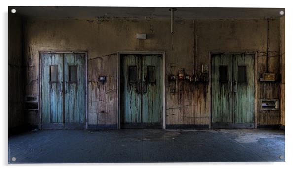 3 Doors Acrylic by Dave Wragg