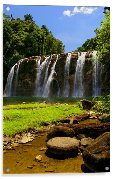 Tinuy-an Falls,Mindanao,Philippines Acrylic by Darren Galpin