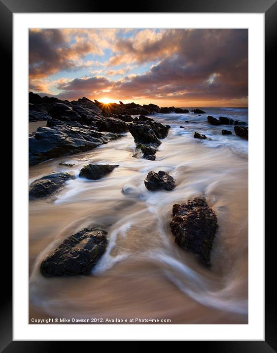 Surrounded by the Tides Framed Mounted Print by Mike Dawson