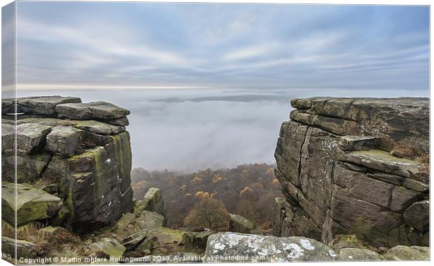 Curbar Edge, Above the Mist Canvas Print by mhfore Photography