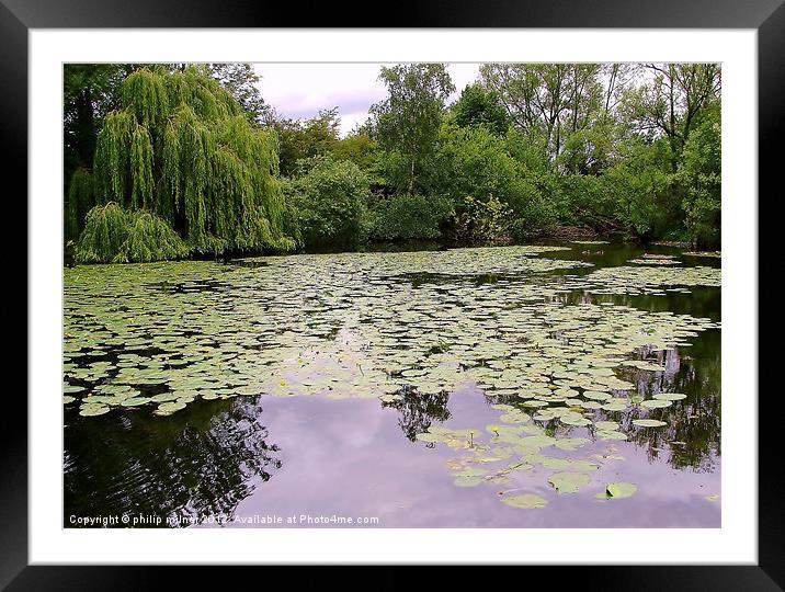 A Summer Lake Framed Mounted Print by philip milner