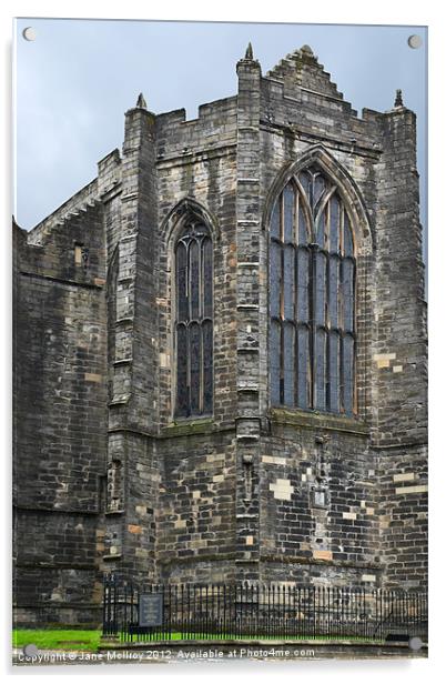 Holy Rude Church, Stirling, Scotland Acrylic by Jane McIlroy