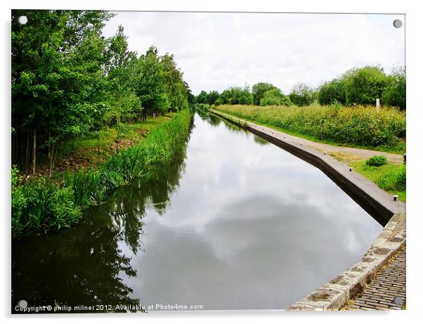 Birmingham And Fazeley Canal Acrylic by philip milner