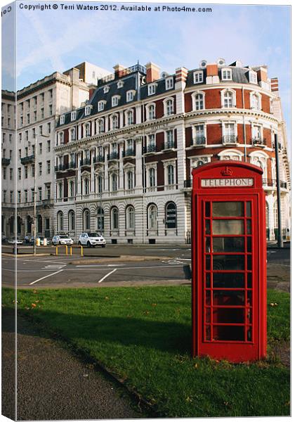 South Western House Telephone Box Canvas Print by Terri Waters
