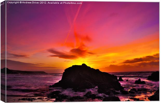 Kennack sands sunrise Canvas Print by Andrew Driver