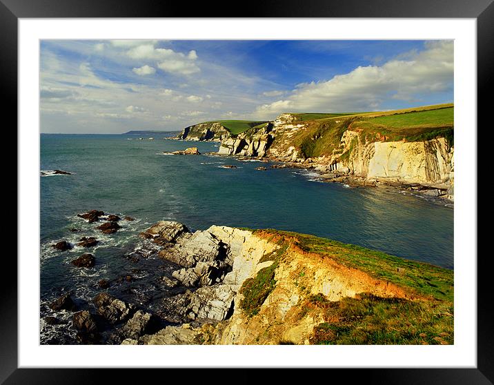 Aymer Cove, Near Bigbury on Sea, South Devon Framed Mounted Print by Darren Galpin