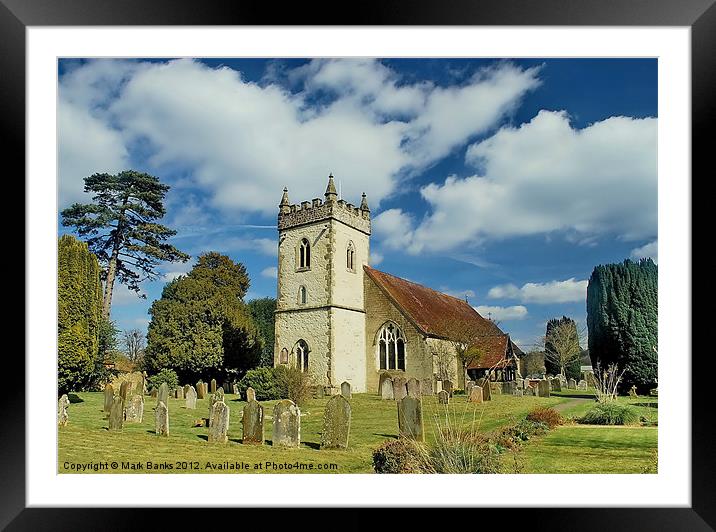 All Saints ,Headley, Hampshire. Framed Mounted Print by Mark  F Banks