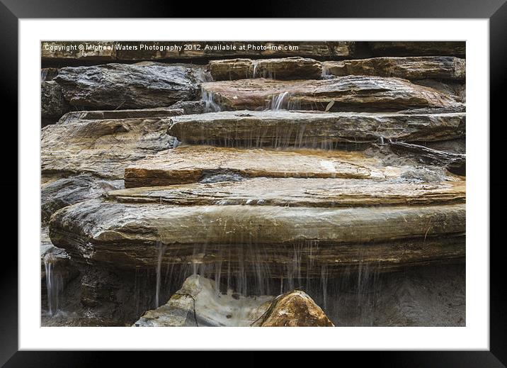 Spring Waterfall 2 Framed Mounted Print by Michael Waters Photography