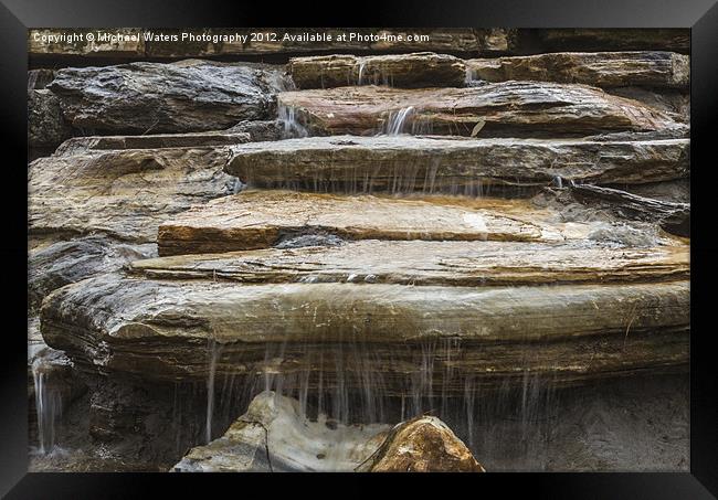 Spring Waterfall 2 Framed Print by Michael Waters Photography