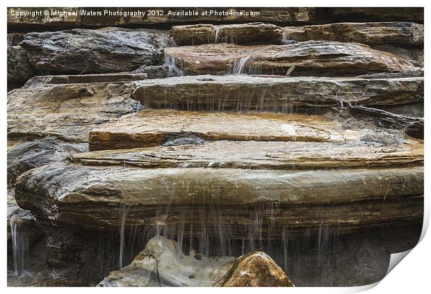 Spring Waterfall 2 Print by Michael Waters Photography