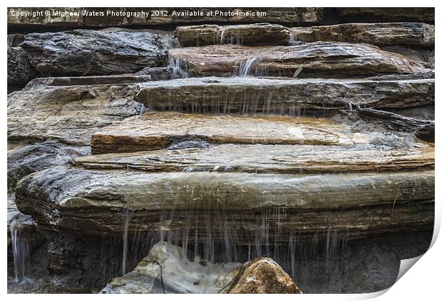 Spring Waterfall Print by Michael Waters Photography