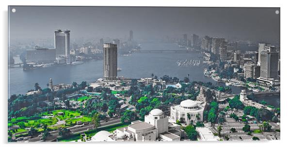 Cairo and the Nile Acrylic by Paul Fisher