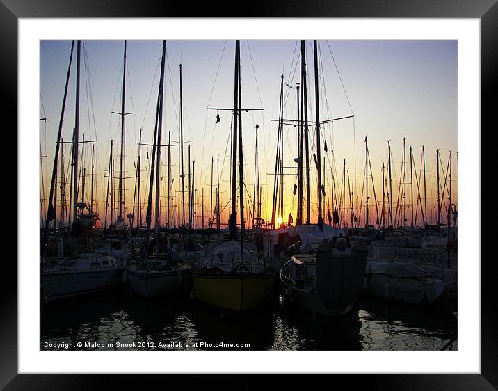 Forest of masts Framed Mounted Print by Malcolm Snook