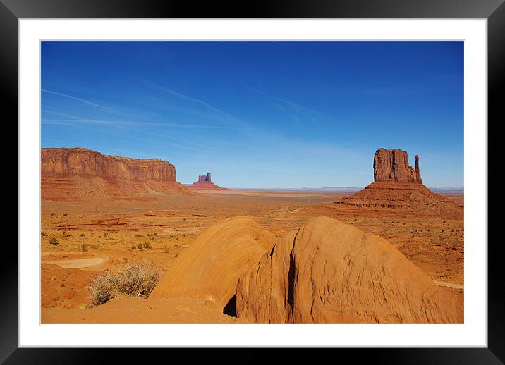 Monument Valley, Arizona Framed Mounted Print by Claudio Del Luongo