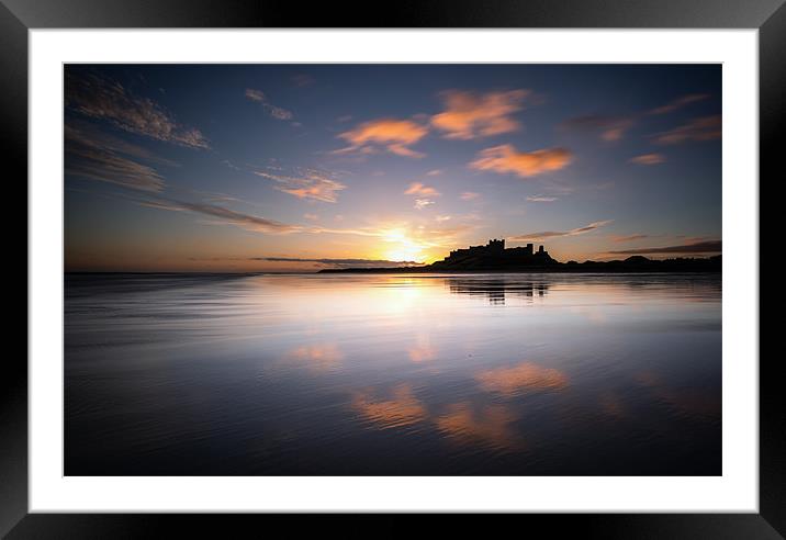 Bamburgh Castle at Dawn Framed Mounted Print by Paul Appleby