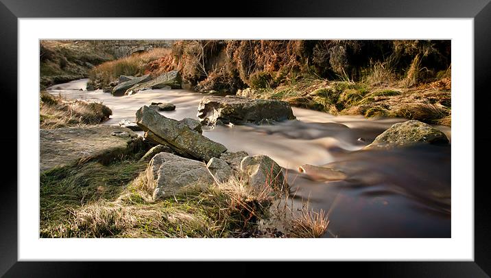 Molten Water Framed Mounted Print by Jonathan Parkes