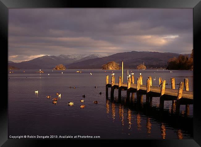 Windermere at sunset, English Lakes Framed Print by Robin Dengate