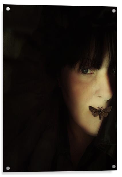 Woman in Black Acrylic by Dawn Cox