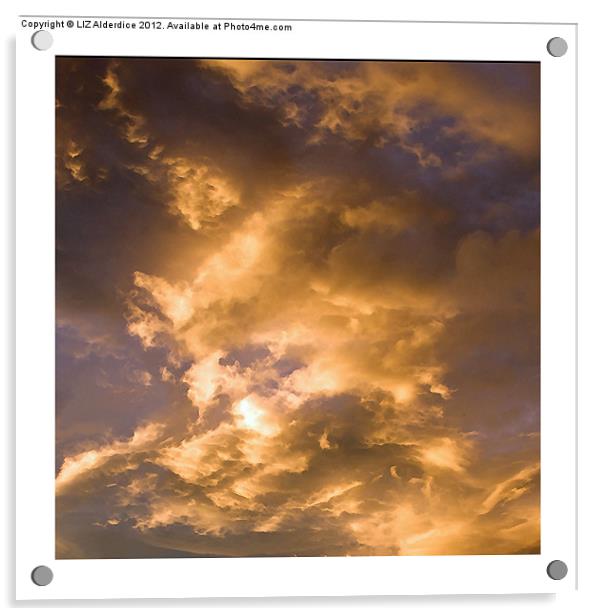 Golden Clouds Acrylic by LIZ Alderdice