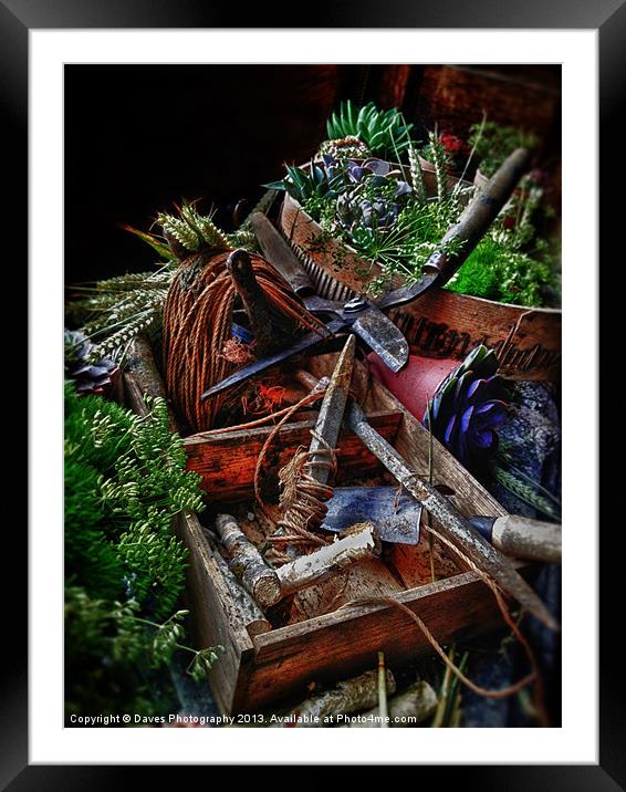 Country Garden Potting Shed Framed Mounted Print by Daves Photography
