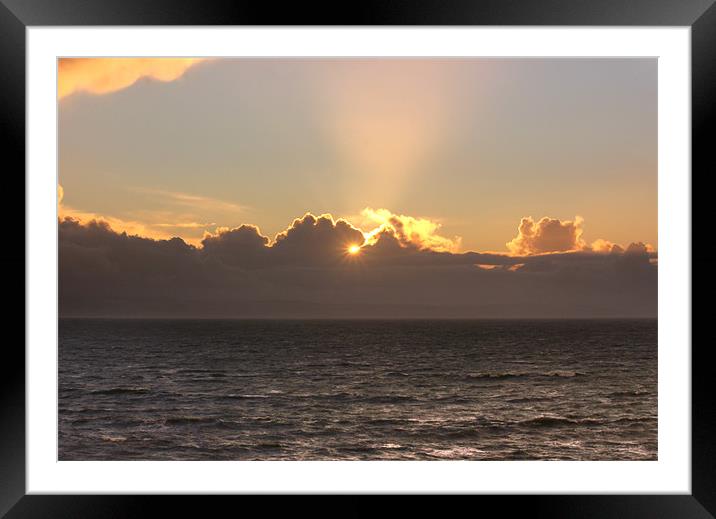 Beautiful Sunset at Nash Point, Vale of Glamorgan Framed Mounted Print by Elaine Steed