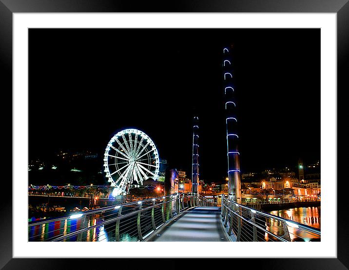 Torquay Harbour & Olympic Ferris Wheel Framed Mounted Print by Paul Mirfin