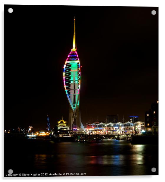 Spinnaker Tower Portsmouth Harbour Acrylic by Steve Hughes