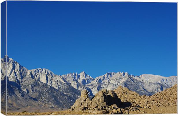 Mt Whitney, highest summit in the lower 48 Canvas Print by Claudio Del Luongo