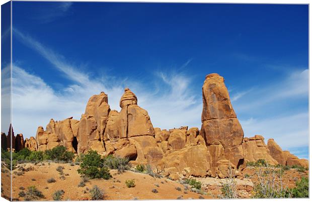 Bizarre rocks under bizarre skies Canvas Print by Claudio Del Luongo