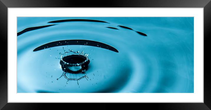 Water Drop Framed Mounted Print by Ian Cocklin