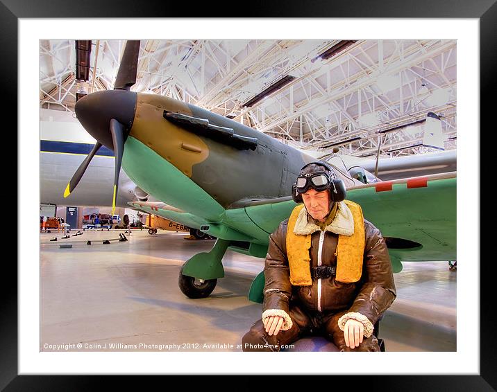 James May`s 1:1 Airfix Spitfire Framed Mounted Print by Colin Williams Photography