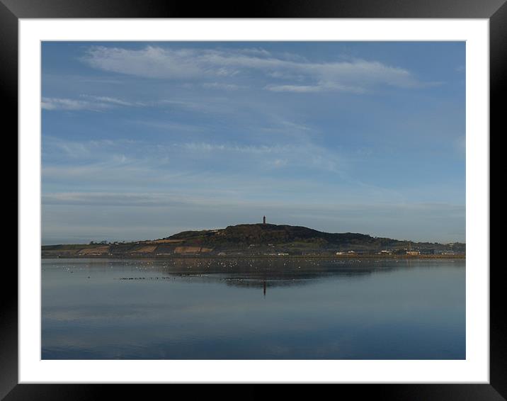 Reflection Of Scrabo Framed Mounted Print by Noreen Linale