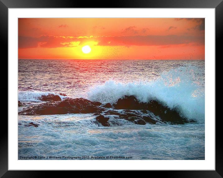 Sunrise Surf and Sea Framed Mounted Print by Colin Williams Photography