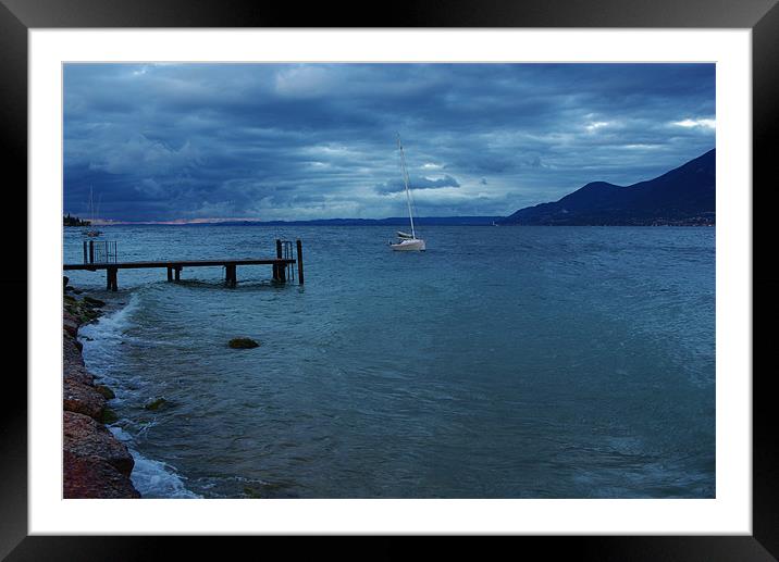 Lake Garda, Italy Framed Mounted Print by Claudio Del Luongo