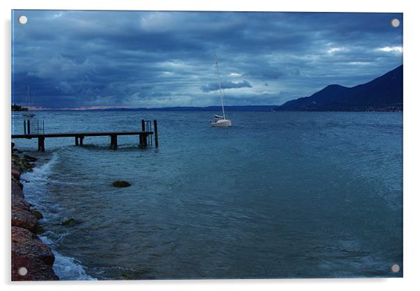 Lake Garda, Italy Acrylic by Claudio Del Luongo