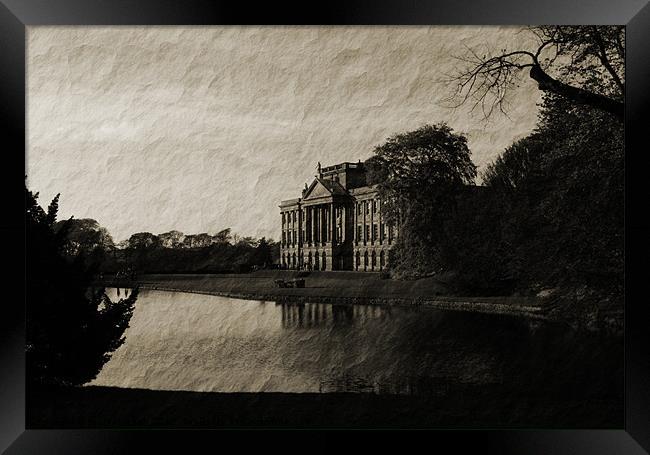 LYME HOUSE B/W Framed Print by malcolm fish