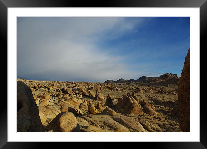 Alabama Hills, California Framed Mounted Print by Claudio Del Luongo
