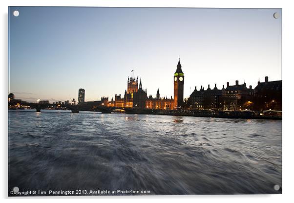 Houses of Parliament Acrylic by Tim Pennington